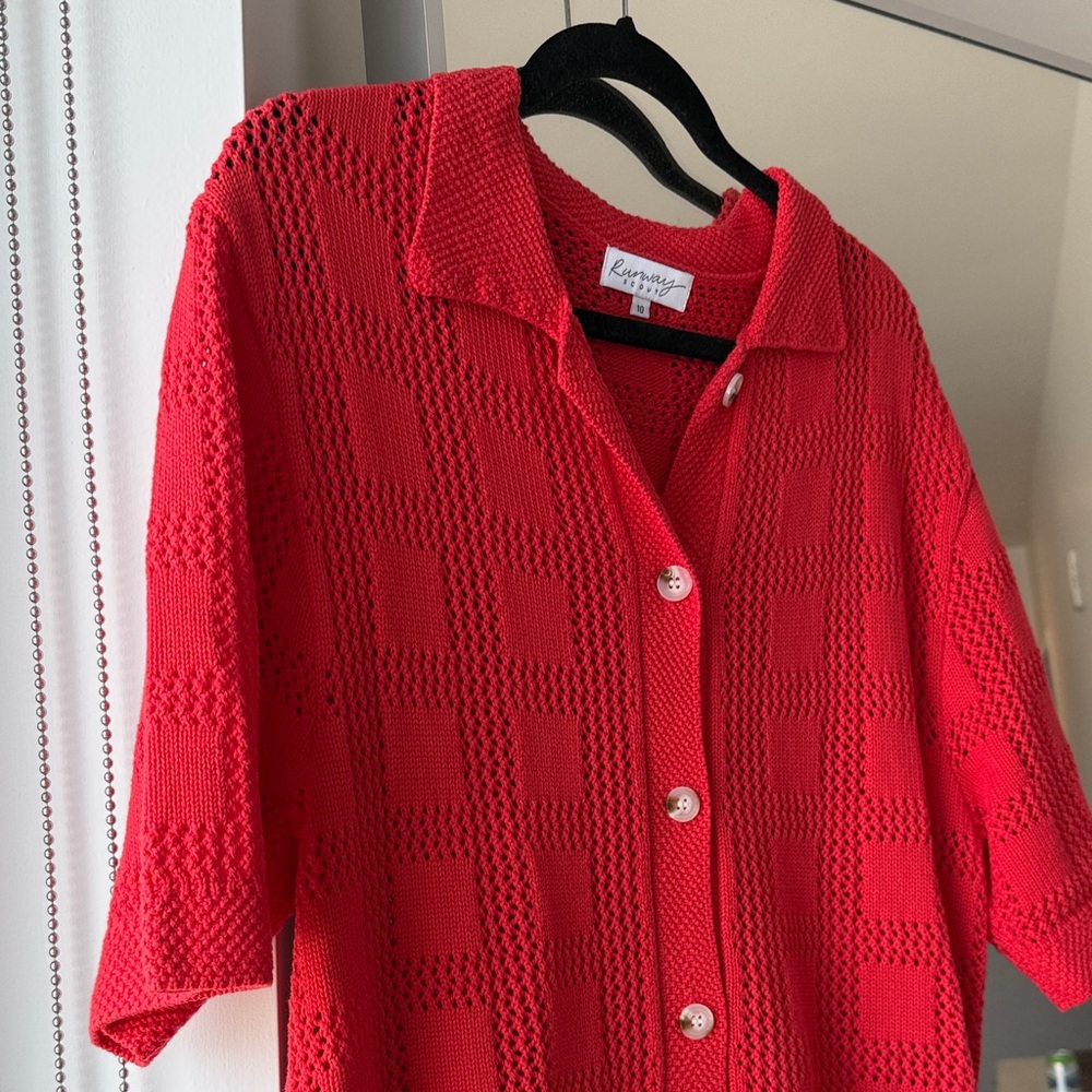 Runaway Scout Red Knit Dress - Picture 3 of 5